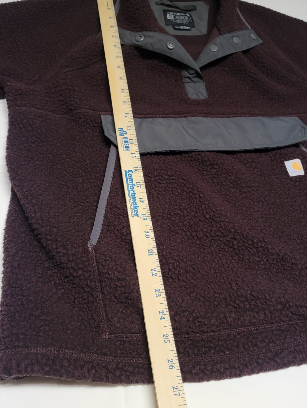 Carhartt Women’s Relaxed Fit Sherpa Quarter-Snap Fleece Pullover - Picture 12 of 12